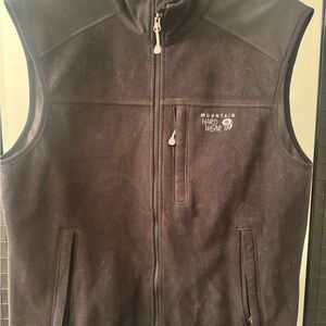 Mountain Hardwear Men's Black Fleece Vest with Chest Pocket